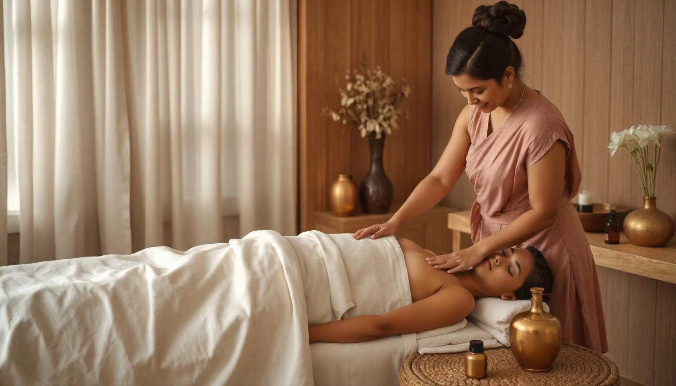 Cabecera del diploma de alimentación y masaje Ayurveda